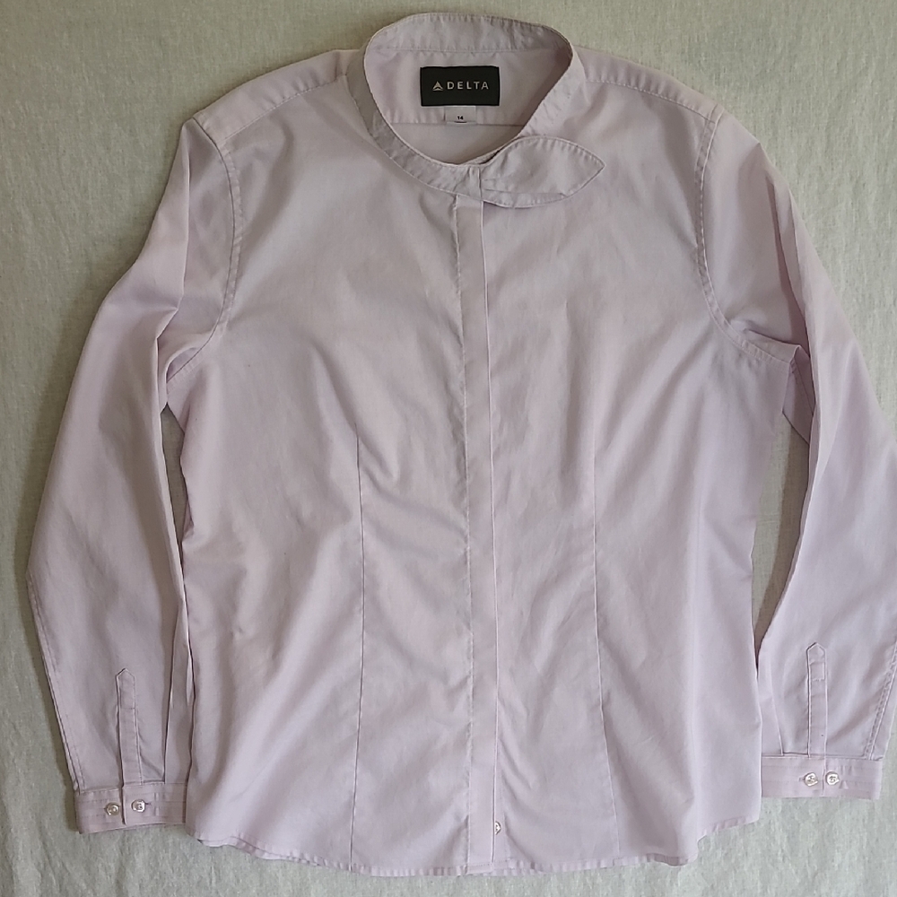 Delta Uniform Soft Pink Blouse